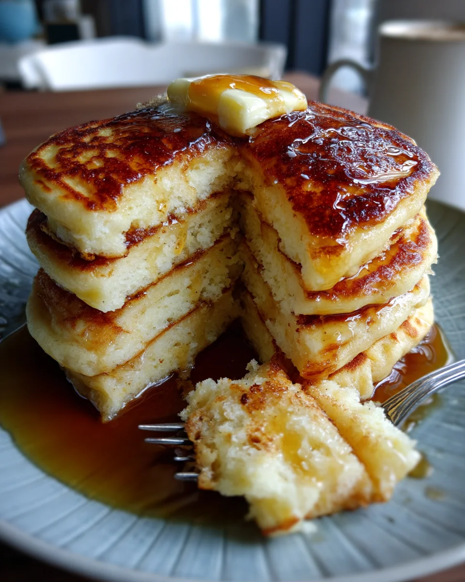 Apple Pancakes with Vanilla Maple Syrup