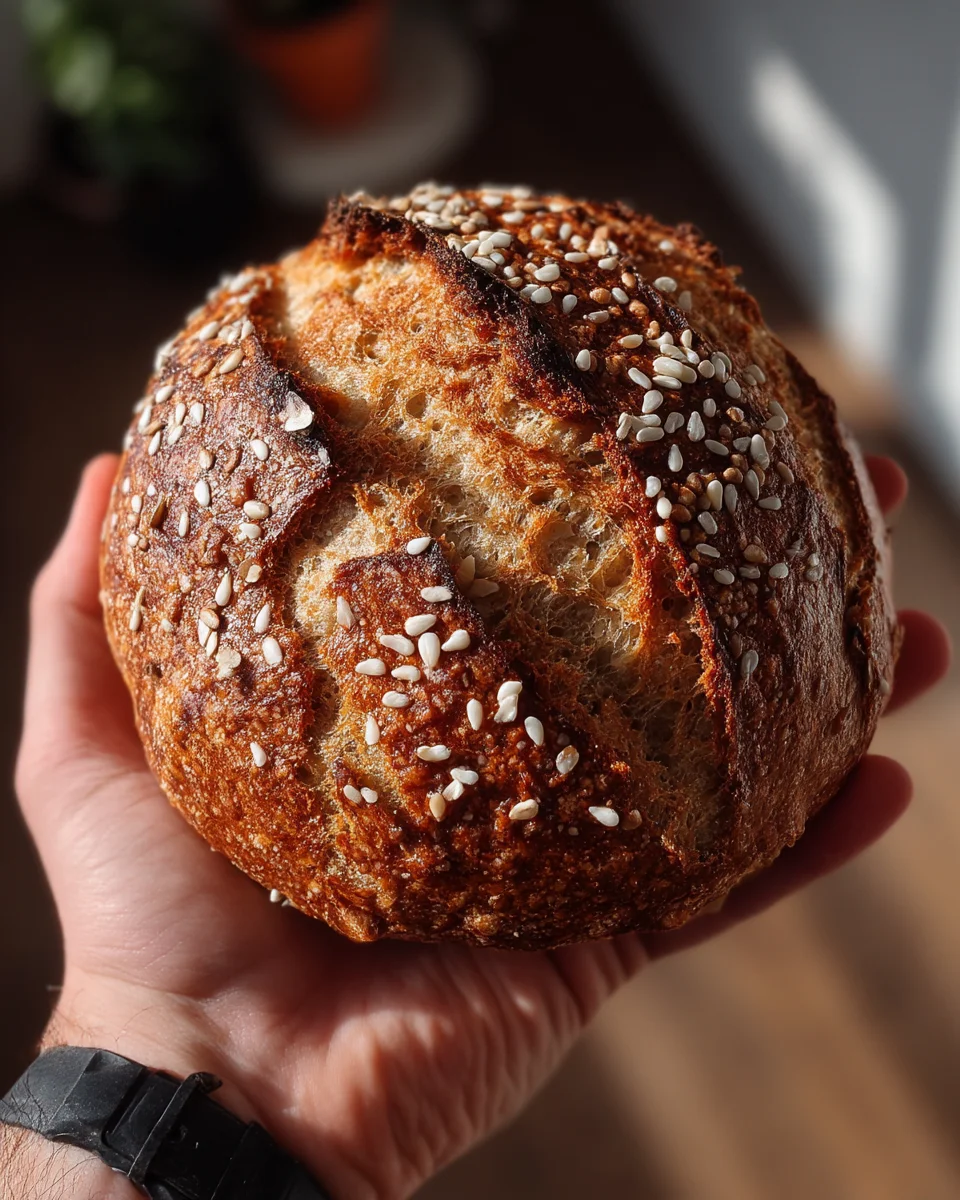 No-Knead Honey Oat Bread