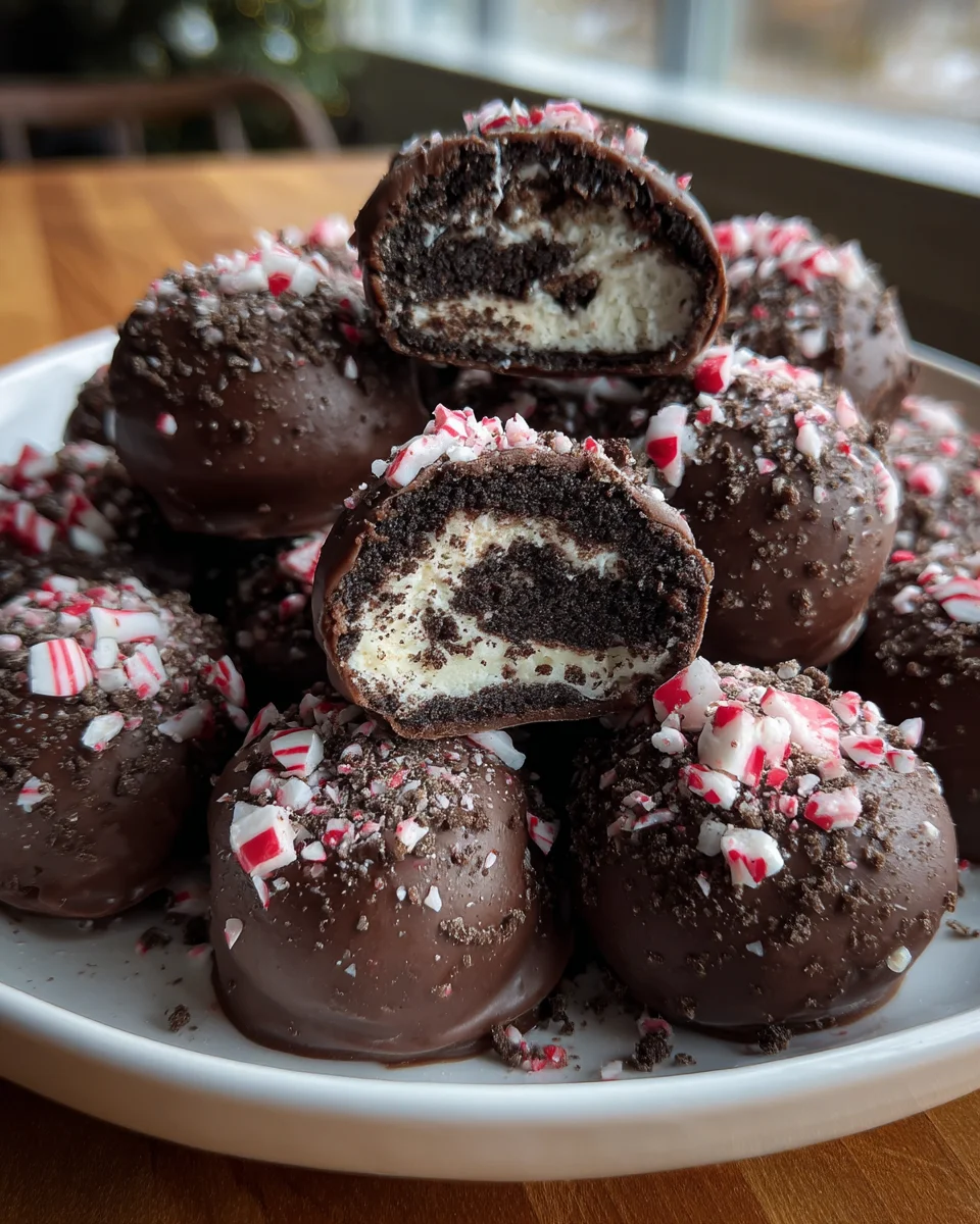 Peppermint Oreo Balls