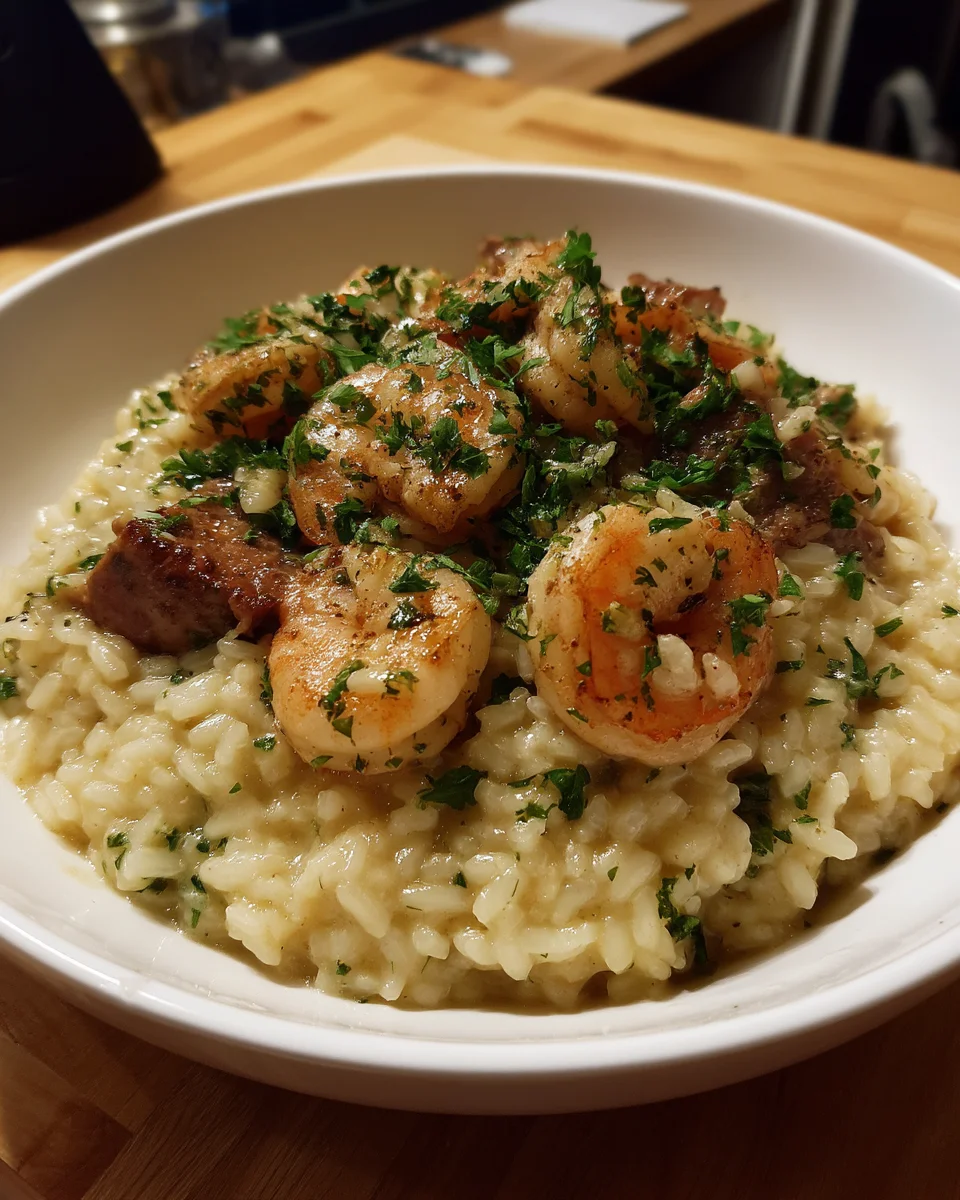 Seafood and Steak Risotto