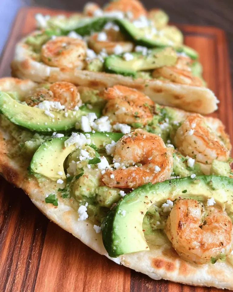 Avocado Shrimp Flatbread Sandwich