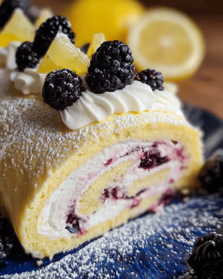 Blackberry Lemon Cake Roll (VIDEO)