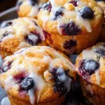 Blueberry Muffins Recipe with Lemon Glaze