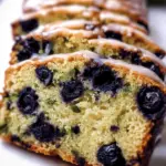 Blueberry Zucchini Bread with a Lemon Glaze