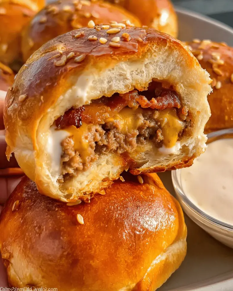 Burger Bombs with Dipping Sauce