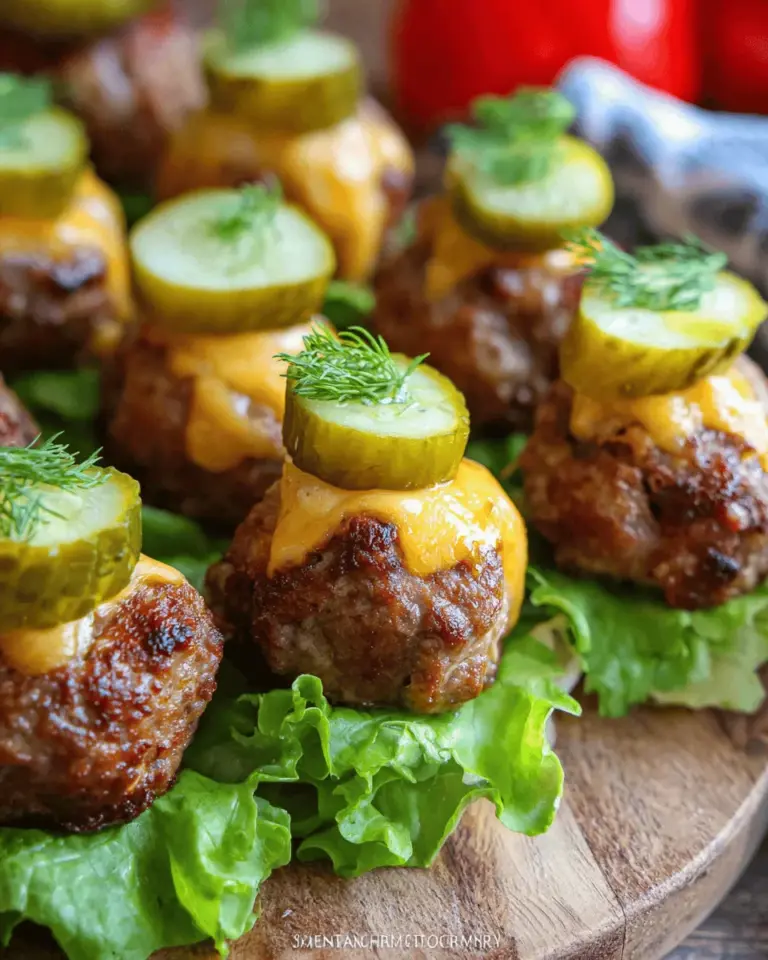 Cheeseburger Stuffed Meatballs