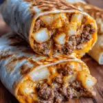 Cheesy Beef Potato Burritos