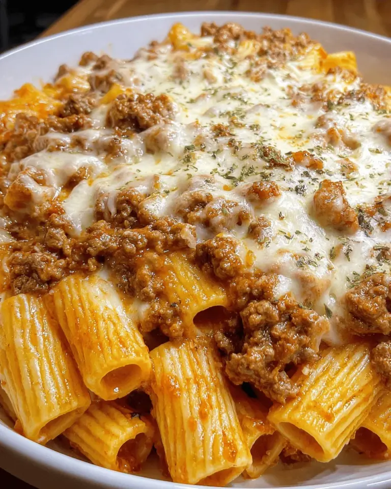 Cheesy Beef Rigatoni