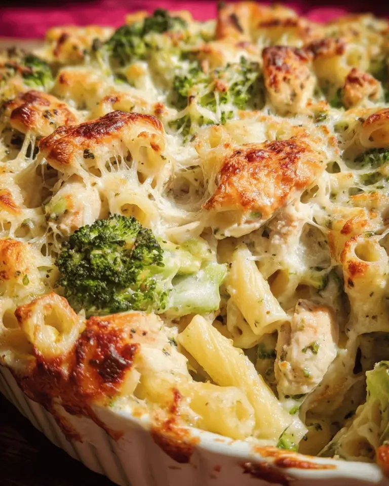 Cheesy Chicken Broccoli Pasta Bake