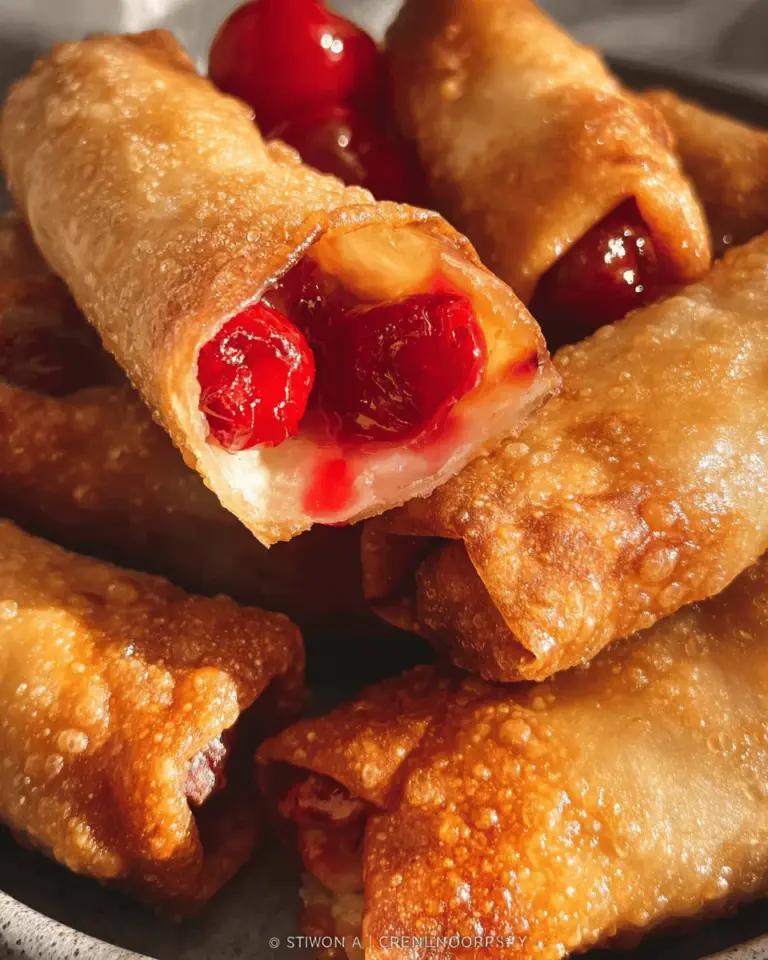 Cherry Cheesecake Egg Rolls