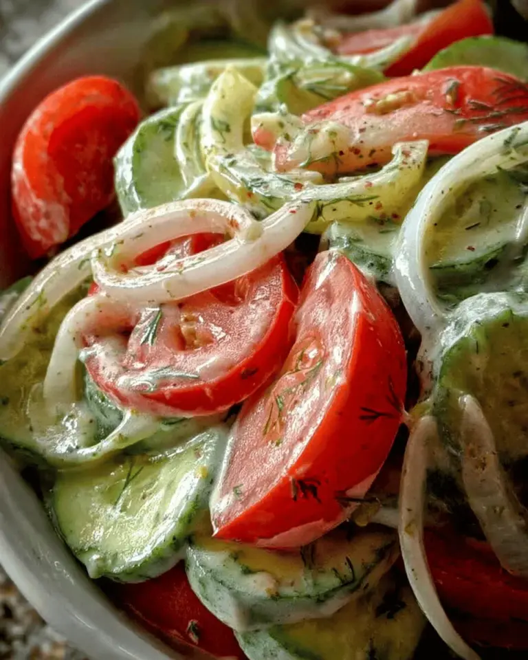 Creamy Cucumber Tomato Salad Recipe