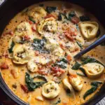 Creamy Tuscan Garlic Tortellini Soup