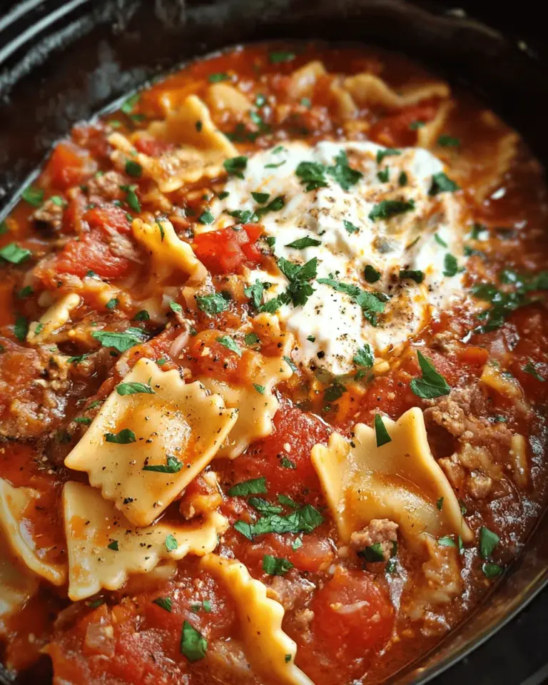 Crockpot Lasagna Soup Recipe
