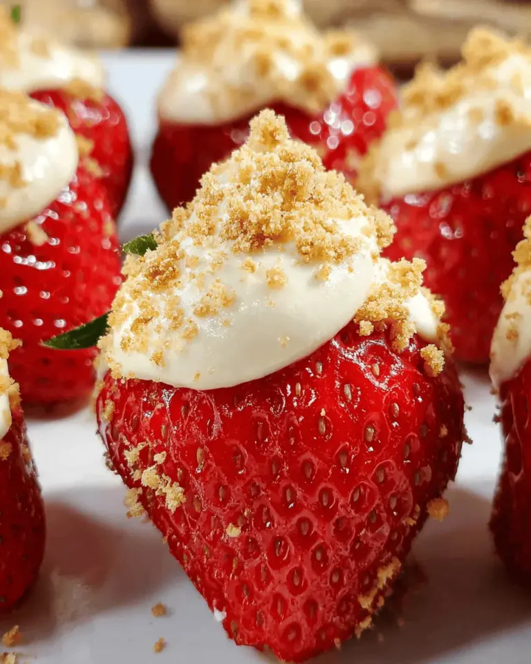 Easy Cheesecake Stuffed Strawberries