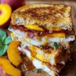 Honey Peach White Cheddar Grilled Cheese Sandwich