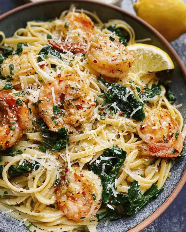 Lemon Garlic Parmesan Shrimp Pasta