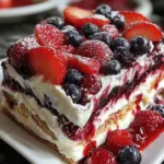 No Bake Summer Berry Lasagna