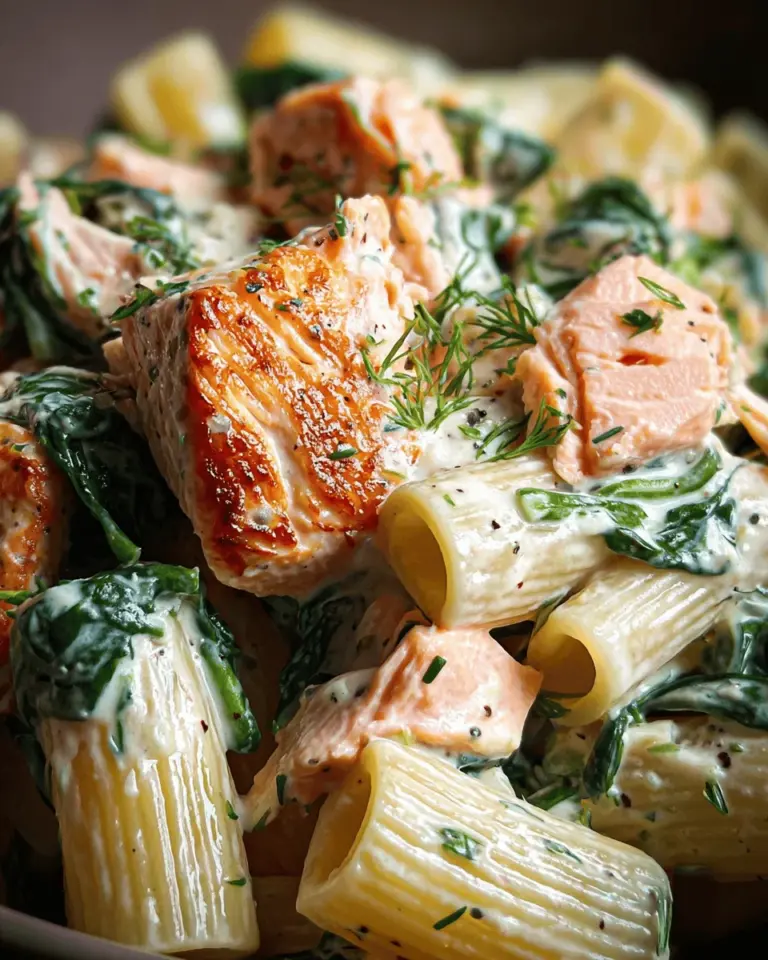 Quick Salmon & Spinach Pasta