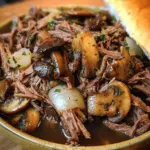 Slow Cooker Mushroom and Onion Italian Beef