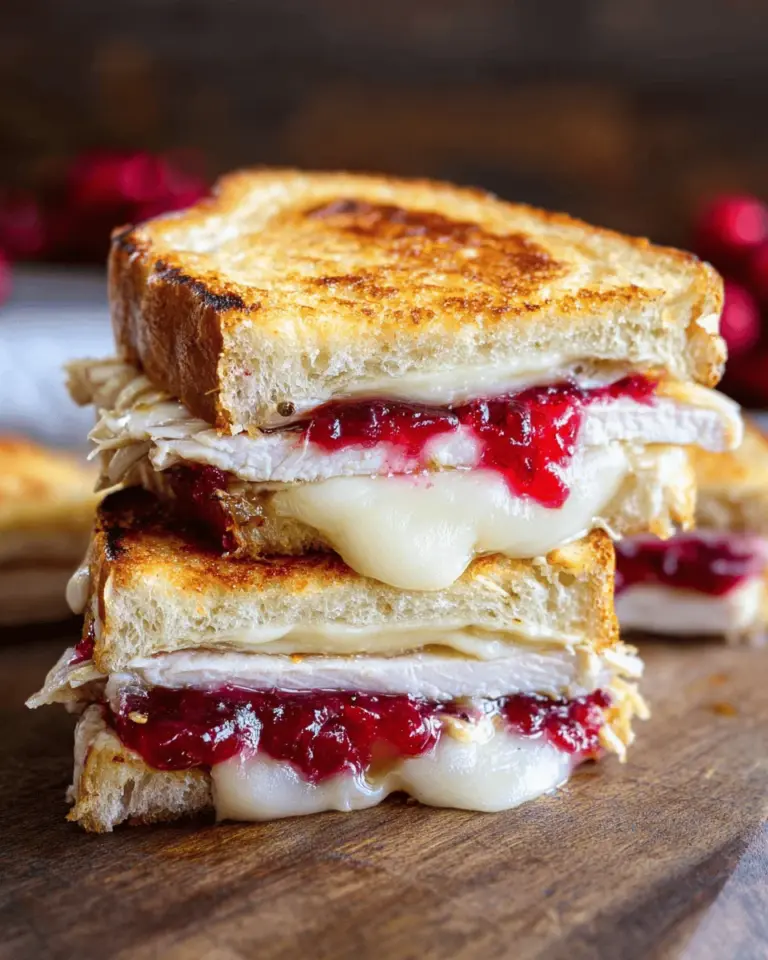 Turkey Cranberry Brie Grilled Cheese