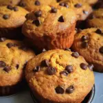 3 Ingredient Chocolate Chip Pumpkin Muffins