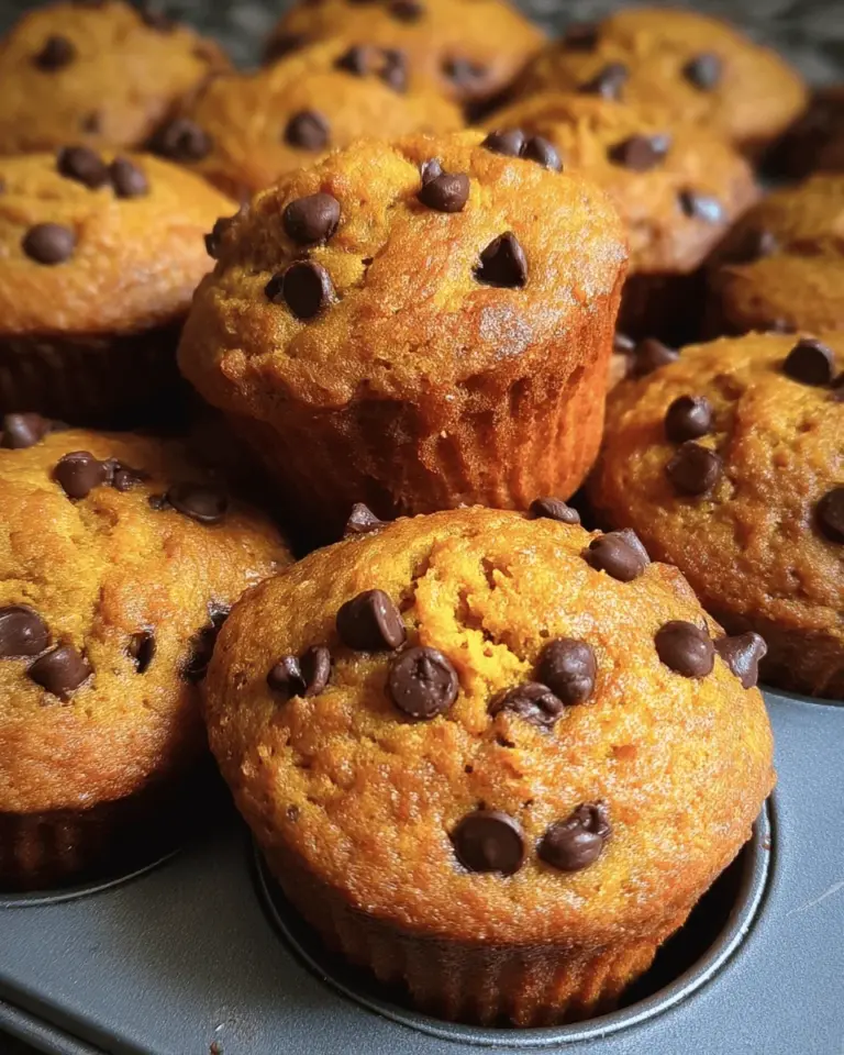 3 Ingredient Chocolate Chip Pumpkin Muffins