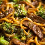 Black Pepper Beef and Broccoli Noodles