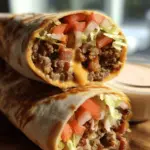 Burrito Style Cheeseburger Wraps