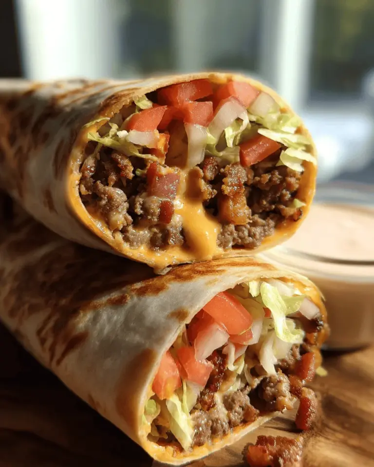 Burrito Style Cheeseburger Wraps