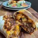 Cheesy Beef and Potato Burritos