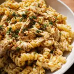 Crockpot Garlic Parmesan Chicken Pasta