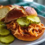 Crockpot Hot Honey Chicken Sandwich