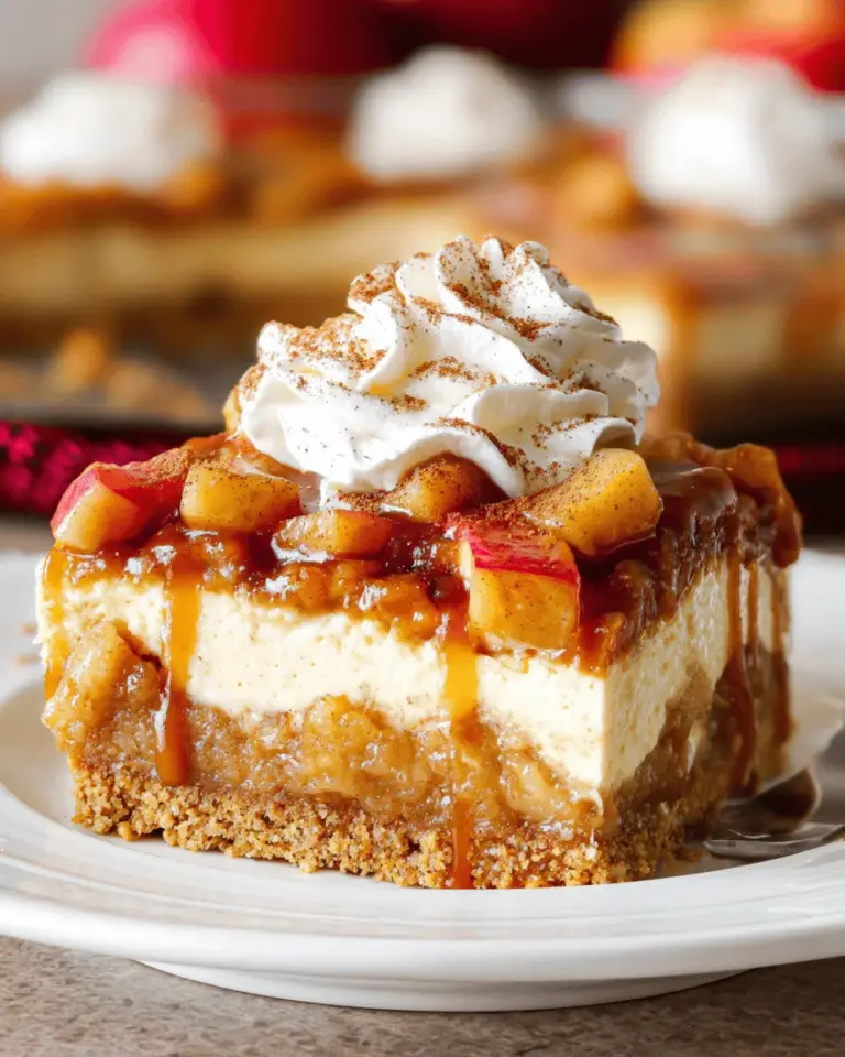 Easy Caramel Apple Cheesecake Bars