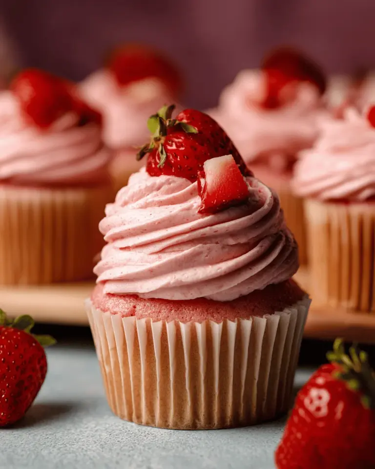 Fresh Strawberry Cupcakes