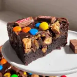 Leftover Halloween Candy Brownie Pizza
