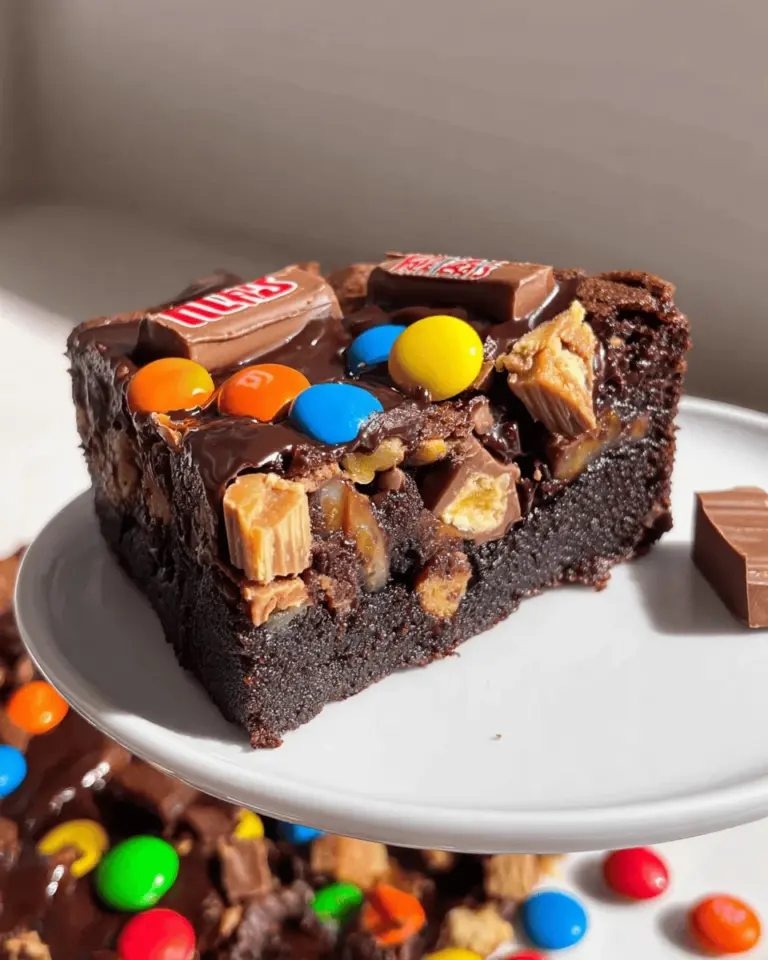 Leftover Halloween Candy Brownie Pizza