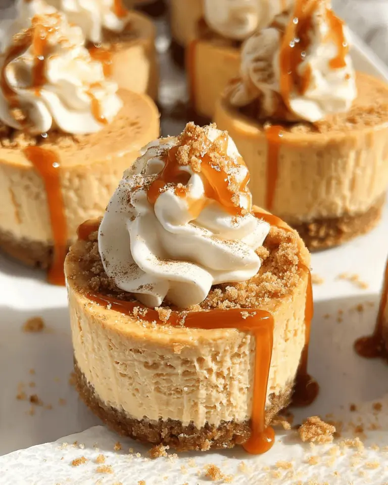 No Bake Pumpkin Mini Cheesecakes