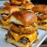 Onion Ring Cheeseburger Sliders