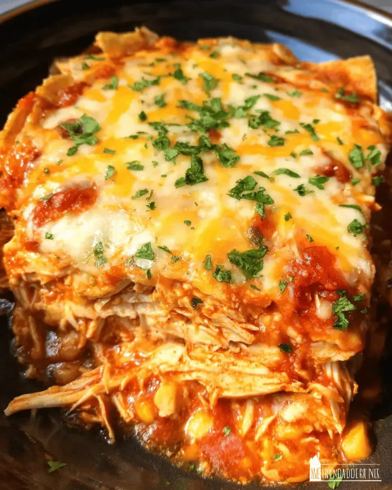 Slow Cooker Chicken Enchilada Casserole