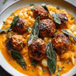 Turkey Meatballs in Pumpkin Sage Sauce