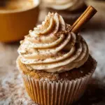 Vanilla Chai Pumpkin Latte Cupcakes with Cinnamon Brown Sugar Frosting