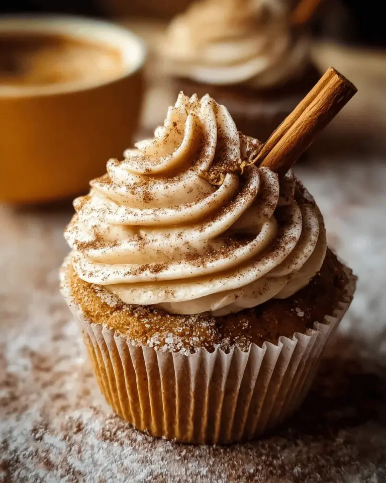 Vanilla Chai Pumpkin Latte Cupcakes with Cinnamon Brown Sugar Frosting