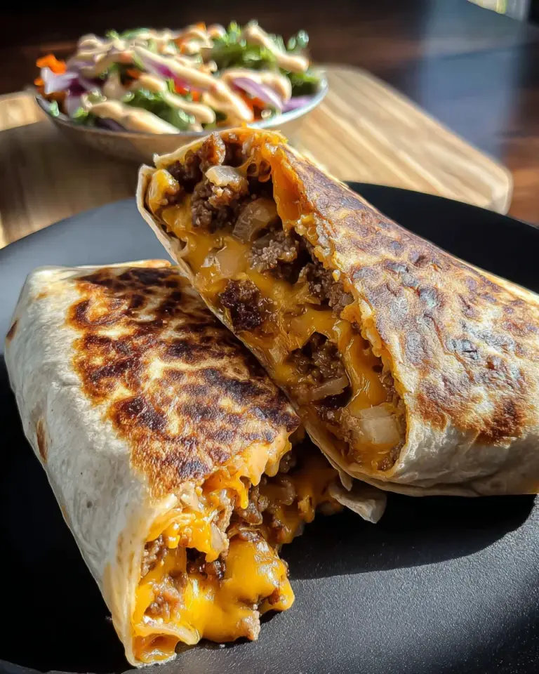 Animal Style Cheeseburger Burritos