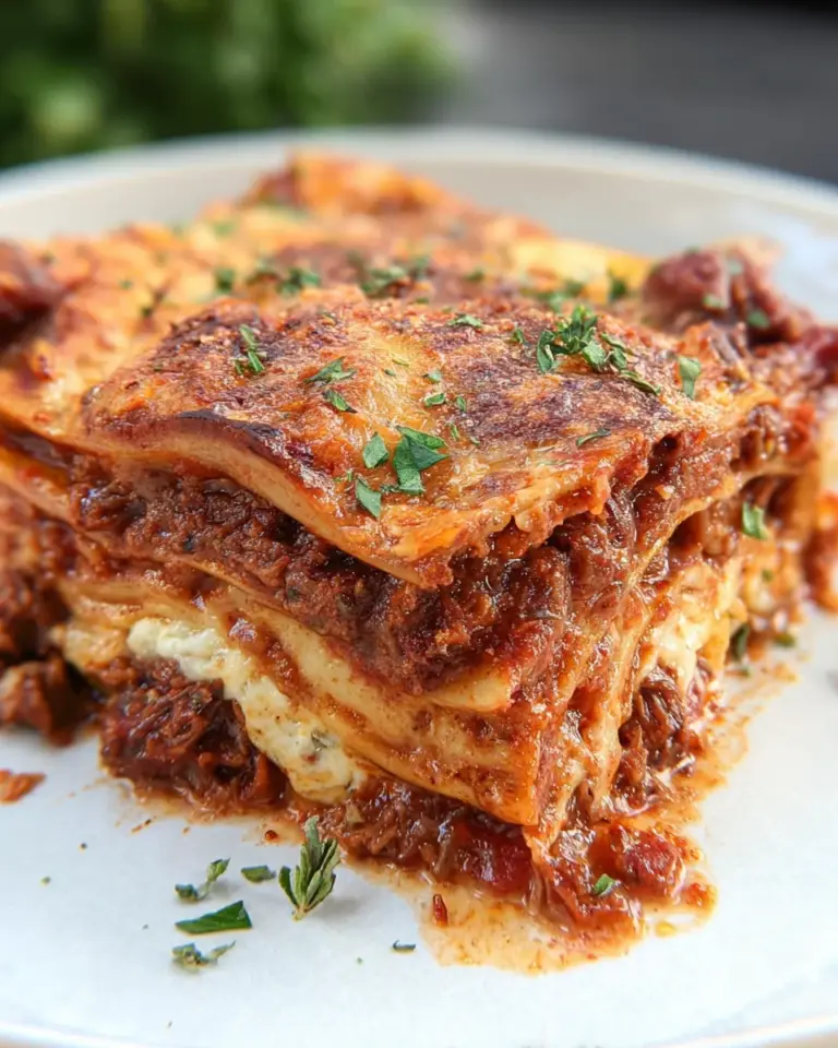 Beef Short Rib Ragu Lasagna with Béchamel Sauce