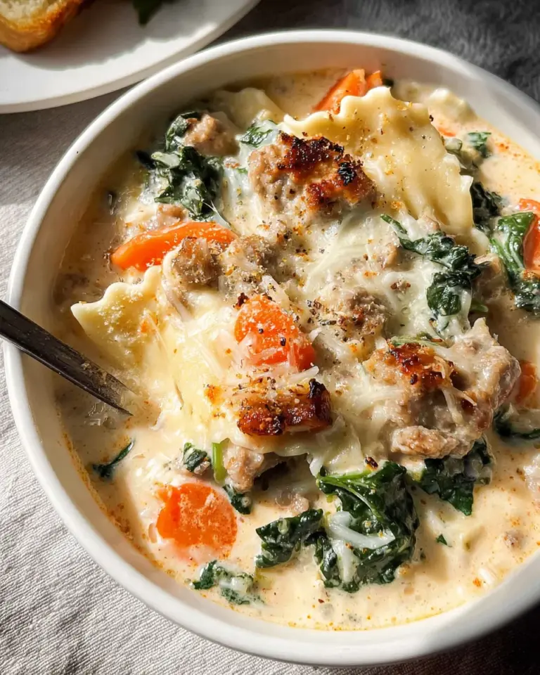 Creamy White Lasagna Soup