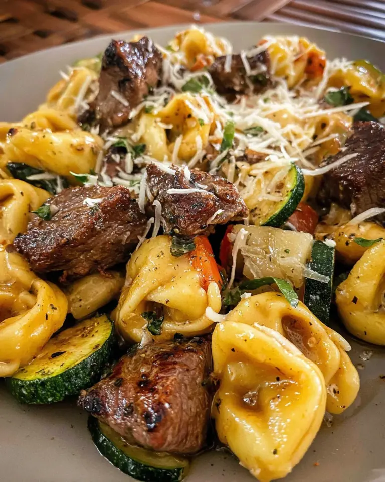 Garlic Parmesan Steak Tortellini